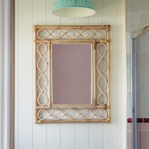Retro Rattan Mirror, Natural