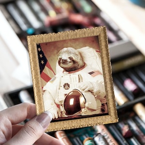 Preguiça de astronauta, animal fofo, obra-prima, estilo vintage, arte, pára-choque de carro, vinil, laptop, tablet, adesivos decalque, presente para estudante universitário