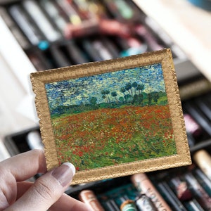 ゴッホ、ポピー畑、アーティスト、傑作、絵画、アートワーク、車のバンパー、ビニール、ノートパソコン、タブレット、デカールステッカー、大学生へのギフト