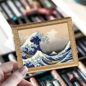 神奈川沖浪裏、アーティスト、傑作、絵画、アートワーク、車のバンパー、ビニール、ノートパソコン、タブレット、デカール ステッカー、大学生へのギフト