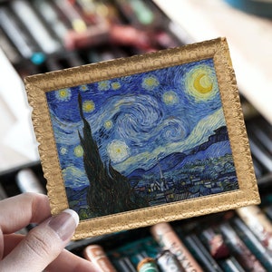 ゴッホ、星月夜、アーティスト、傑作、絵画、アートワーク、車のバンパー、ビニール、大学生のノートパソコン、iPad、タブレット、デカールステッカー