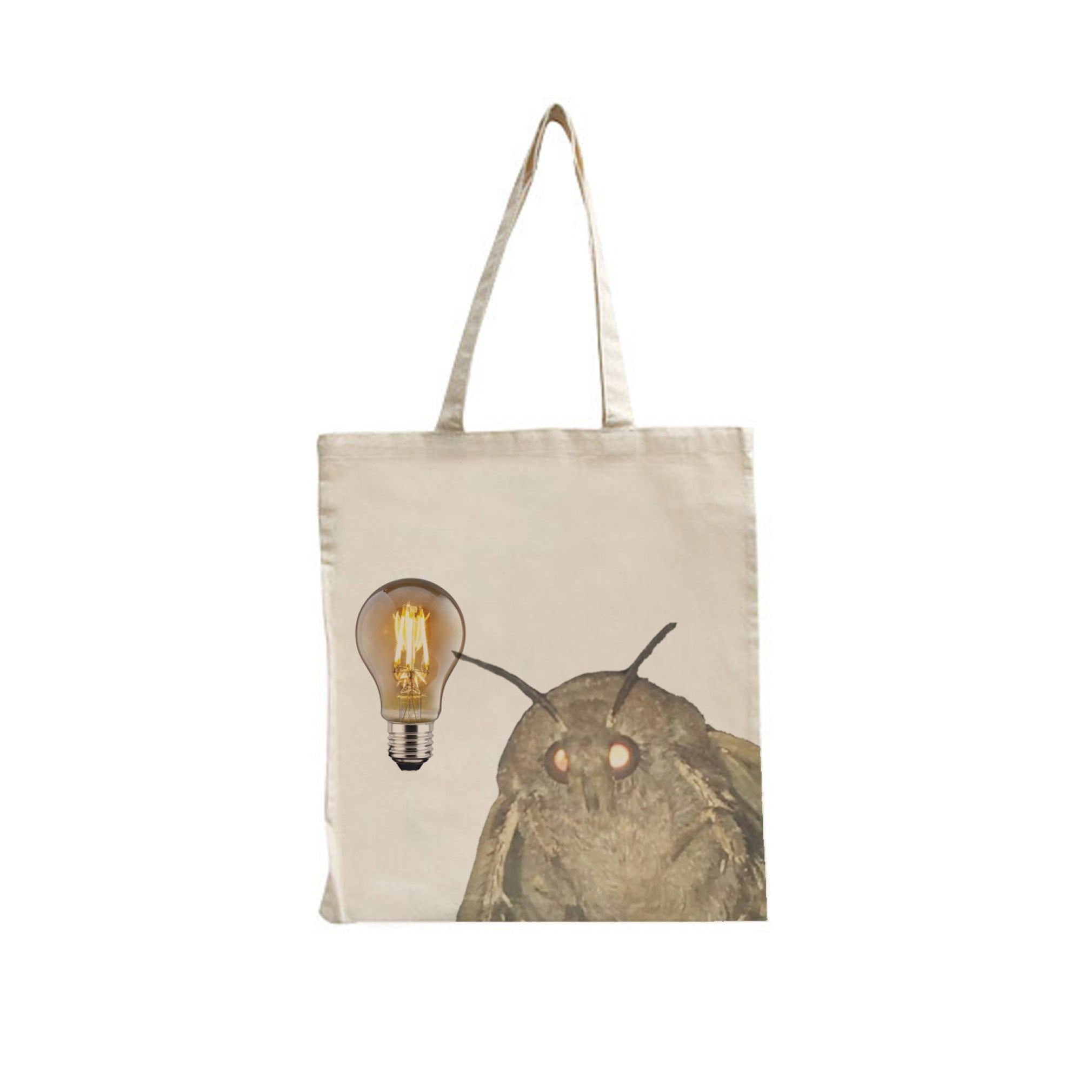 Motten Meme Glühbirne Viral Unikat Witzig Wiederverwendbar Baumwolle