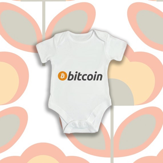 Bitcoin Crypto Currency Themed Viral Unique Cute Gift Baby Grow