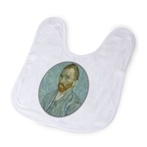 Van Gogh Self Portrait Impressionist Artist Masterpiece Painting Artwork Unique Infant Bib Drool Bib Baby Shower Gift New Mom Dad Parents