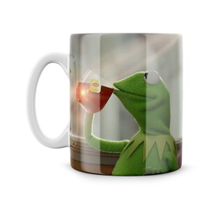 But That's None Of My Business No Text Green Frog Funny Parody Coffee Tea Mug Meme Dank Mug Cup Gift Dinosaur Themes 4Chan Reddit Viral