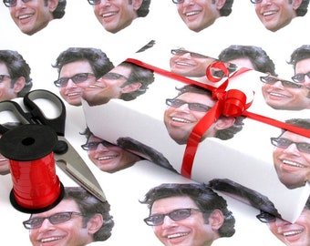 Ian Malcolm Jeff Goldblum Gift Wrap Wrapping paper Birthday Gift Wrap Present Bff Giftwrap Funny Wrapping Paper Jurassic Dinosaur Malcolm