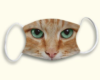 Ginger Cat Cute,  Face Covering, Meme, Funny Face Mask, Washable Face Mask, Reusable Face Mask, Safety Mask,
