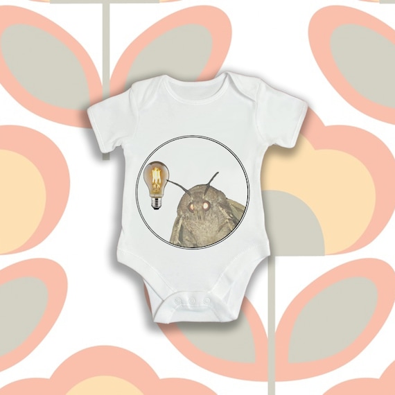 Moth Meme Bulb Viral Unique Cute Gift Baby Grow Body Suit Vest