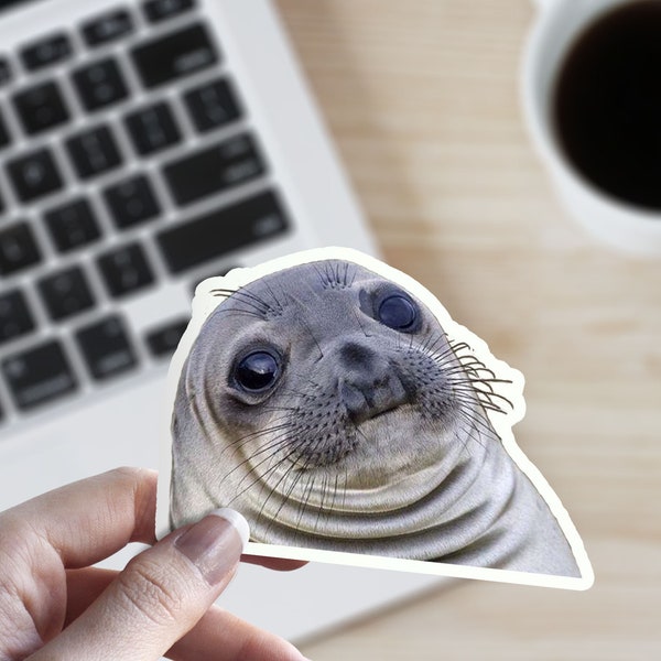 Awkward Seal Cute Car Bumper Vinyl Sticker Joke Gag College Student Internet Meme Funny Laptop Decal Stickers