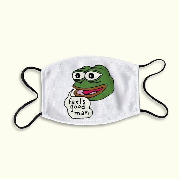 Pepe the Frog Face Mask: Dank Meme Funny Face Covering - Etsy