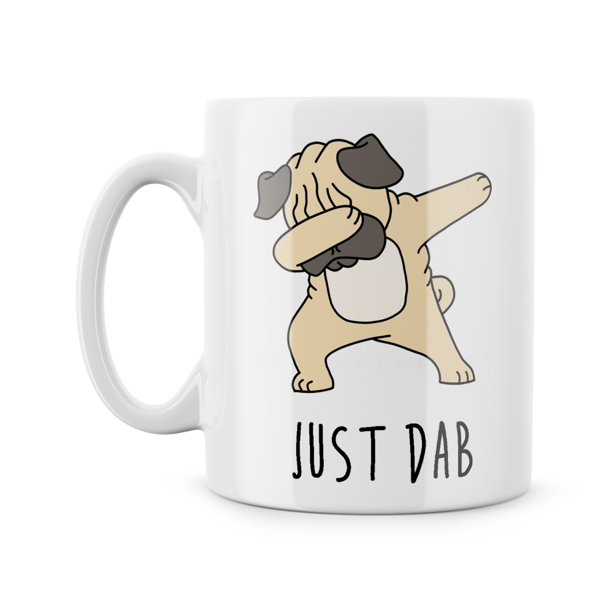 Dabbing Pug Dab Puppy Dog Funny Parody Mug Meme Swearing Cute Cartoon Dog Just Dab Doggo Puppa