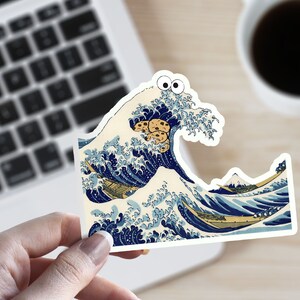 The Great Wave Kanagawa Ramen Bowl Sticker – Glossy Vinyl Decal By StickUpStudios