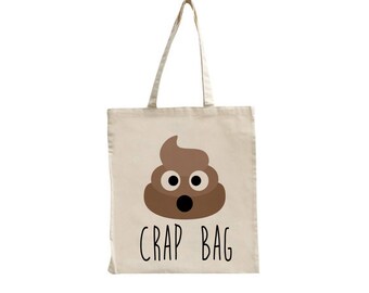 Poop Emoji Crap Bag Unique Funny Reusable Tote Shopping Shoulder Bag Internet Unique Gift Gift For Friend