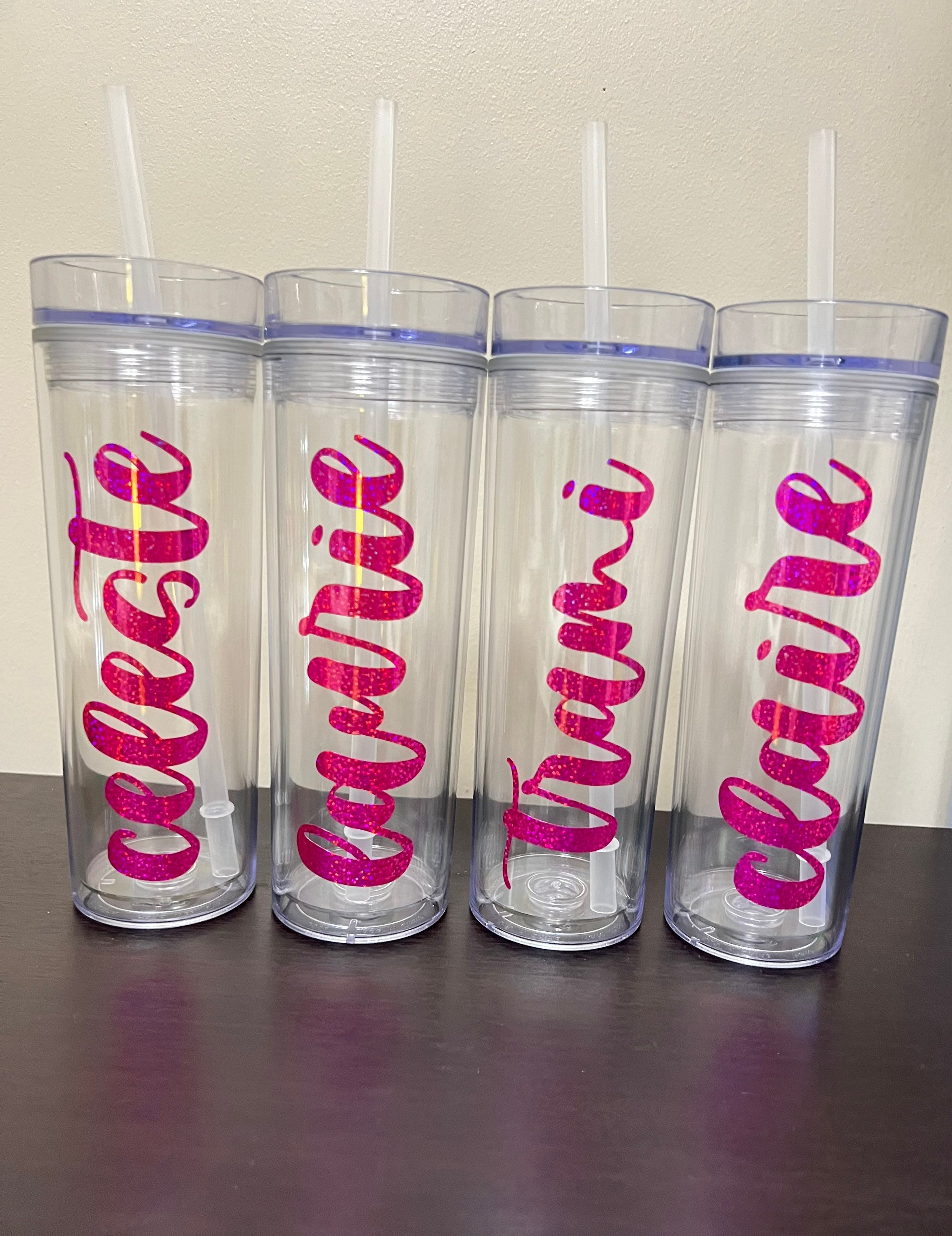 Acrylic Skinny Sublimation Tumblers With Lids And Straws Skinny Tumbler  Clear Plastic Skinny Sublimation Tumblers 16oz Travel Cups Water Cup  Reusable Cup With Straw From Hc_network, $1.91