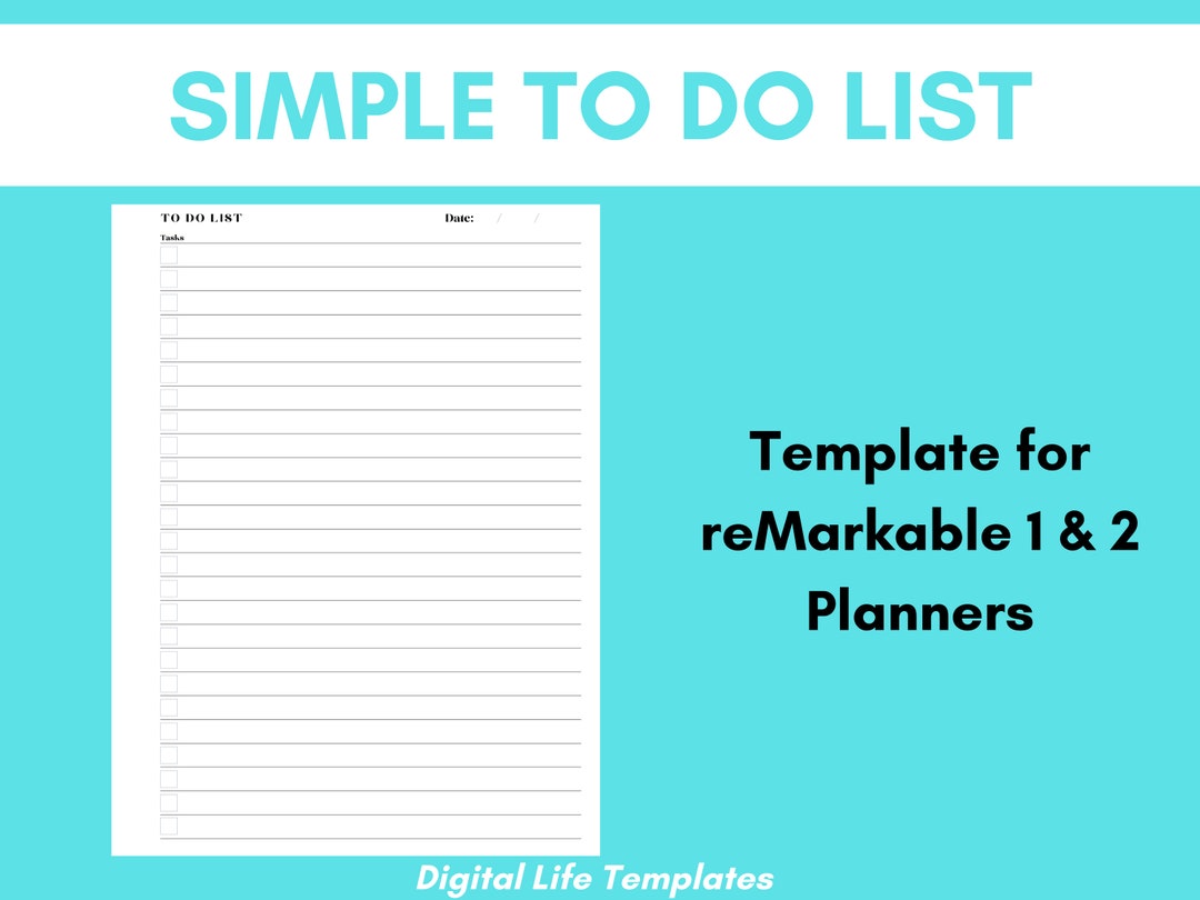 Remarkable to Do List Template Instant Download Etsy