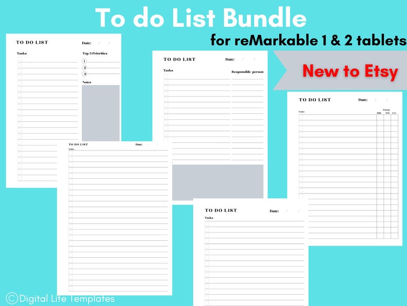 Remarkable to Do List Template Bundle Instant Download Etsy Remarkable to Do List Template Bundle Instant Download Etsy