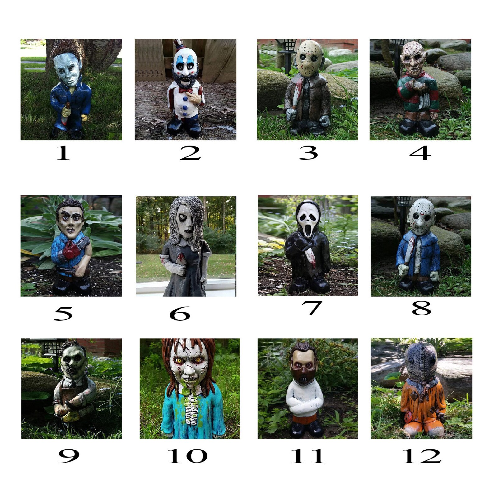 Horror Movie Garden Gnomes Nightmare Horror Gnome Killer Etsy