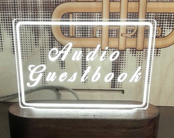 Custom  Led Light Sign With Solid Wood Base