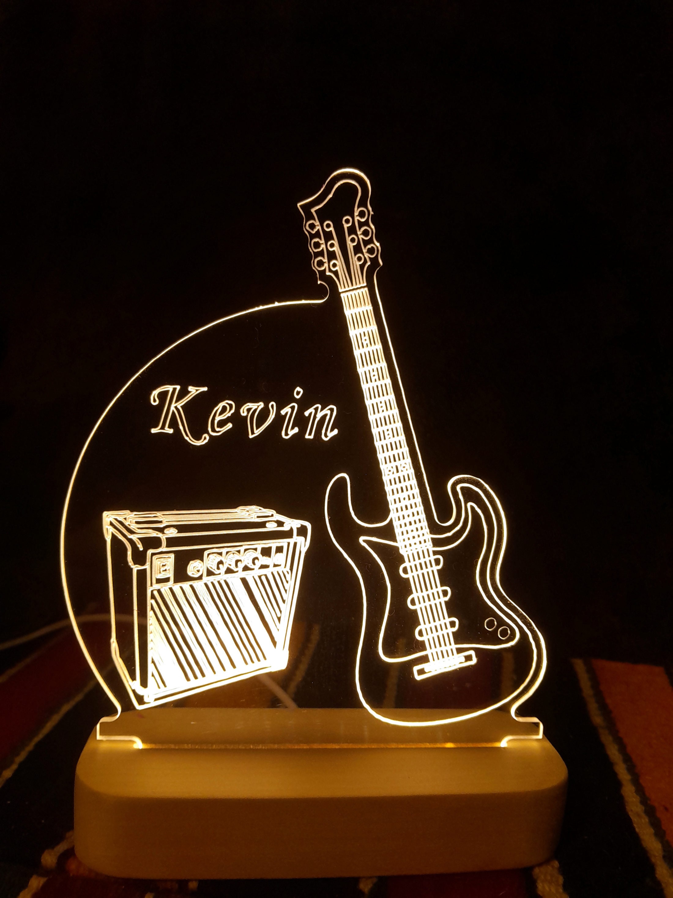 Guitar Table Lamp Etsy 