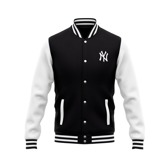 yankees leather sleeve jacket