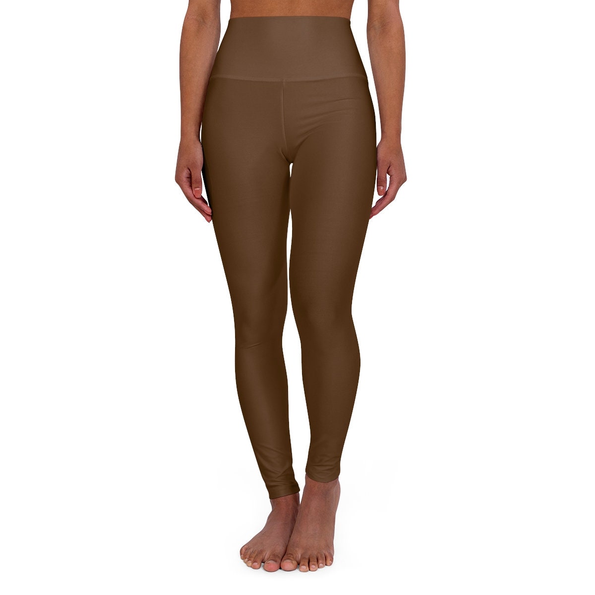 BROWN WOMEN LEGGINGS Brown Yoga Leggings Athletic Wear - Etsy