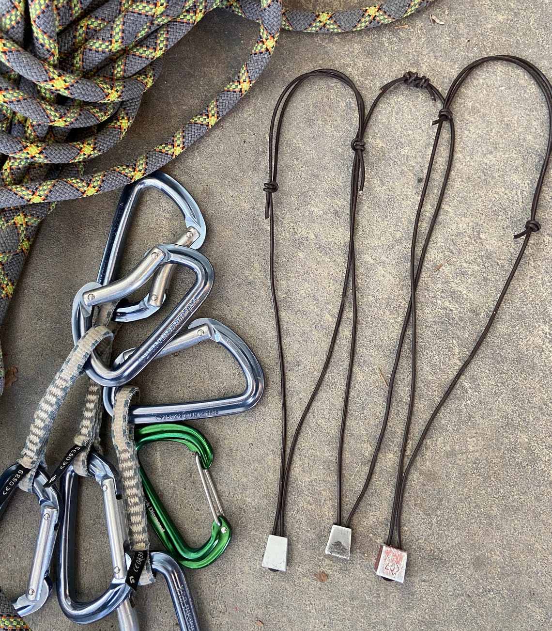 Real Climbing Nut Necklace With Leather Band Etsy