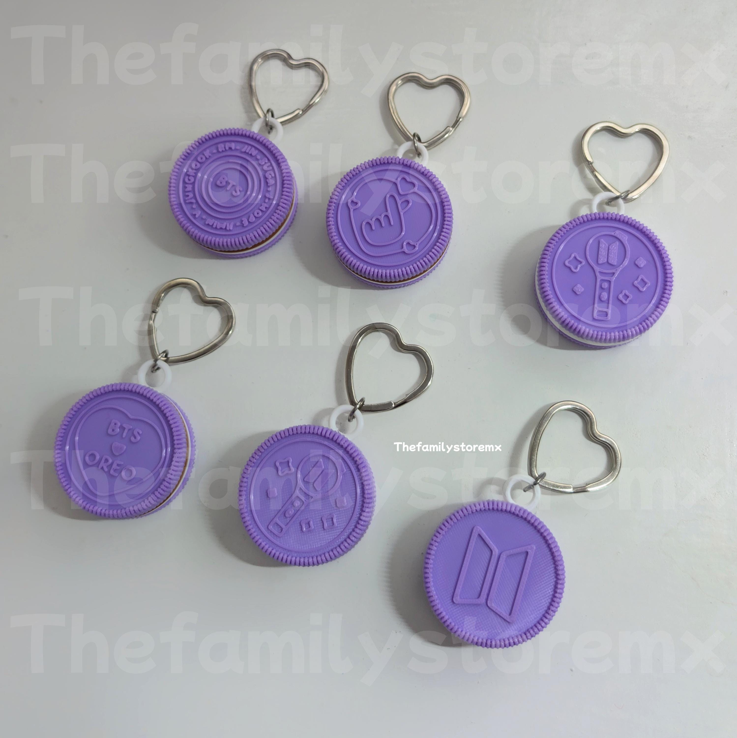 Purple Cookie Keychain - Inspired Fan Charm - Army Keychain
