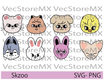 Stray Kids Svg, Png, Svg / Stray Kids Member Lightstick / Vector Files for Cricut and Silhouette / Kpop Star Svg Skzoo Svg Png