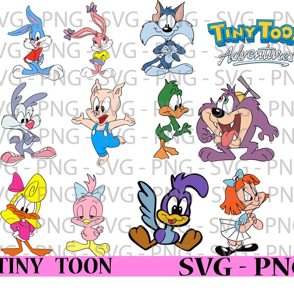 Tiny Toons svg, png, high resolution, art file, t-shirt file, instant download, cartoon, 90's, Tiny Toon Adventures, cricut cutting files