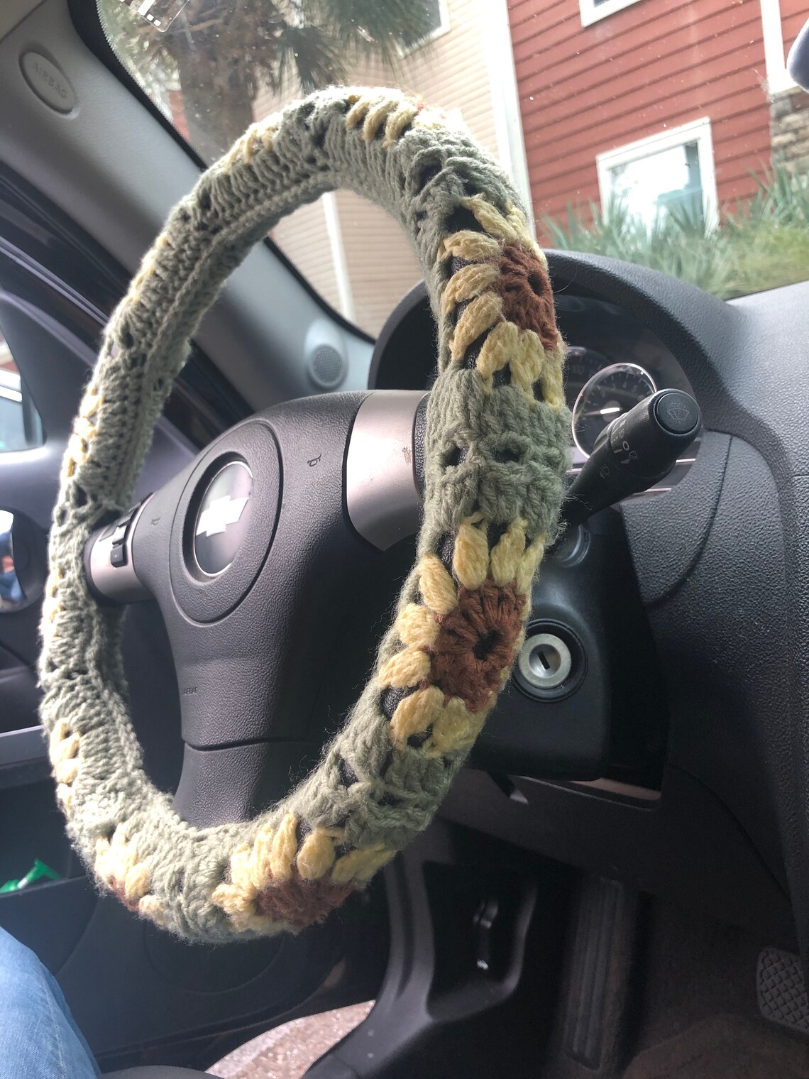 Floral Crochet Granny Square Steering Wheel Cover Etsy