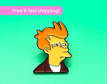 Futurama Fry 'Not Sure If' Meme Enamel Pin - Unique Cartoon and Comedy Accessory