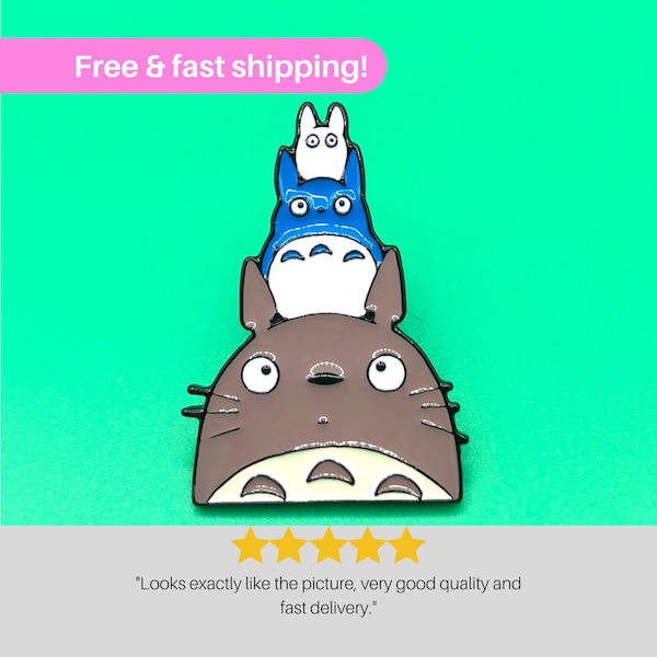 Totoro Enamel Pin from Ghibli - Distinctive Kawaii Anime Collectible - Perfect Totoro Fan Gift