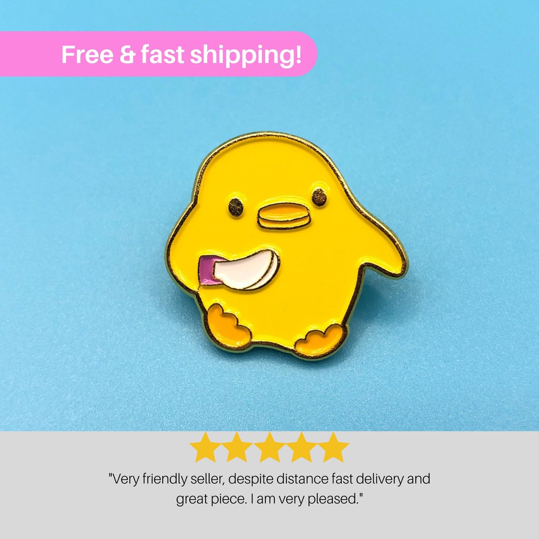 Cute Knife Chick Enamel Pin Unique Anime Inspired Meme Accessory