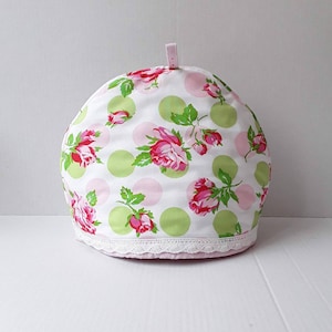 Large Floral Tea Cozy: Quilted Cotton Teapot Cover