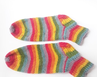 Calcetines de lana tejidos a mano: calentadores de piernas cálidos para el invierno - EU 37 / US 6