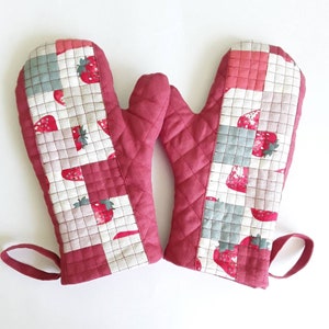 Hot pot holder, Linen potholders, Kitchen mittens
