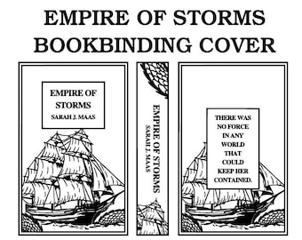 Empire of Storms Bookbinding Cover Art Design File PNG, Throne of Glass Bookbinding, Vinyl, PNG, Cricut, Cover Art, Sarah J Maas