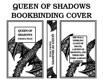 Queen of Shadows Bookbinding Cover Art Design File PNG, Throne of Glass Bookbinding, Vinyl, PNG, Cricut, Cover Art, Sarah J Maas