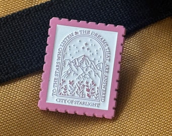 City of Starlight Enamel Pin | To the Stars Who Listen Fantasy Book Pin | Dreamy Mountain Bookish Pin | Romantasy Reader Gift