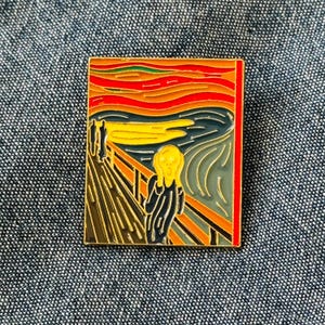 The Scream Enamel Pin: Edvard Munch Expressionist Art