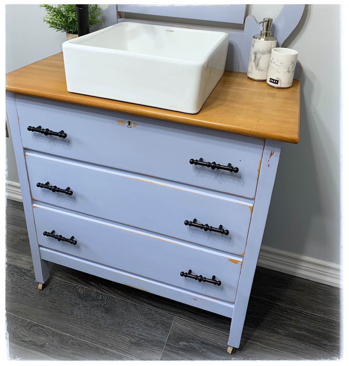 Charming 1930s 34 Solid Wood Bathroom Vanity Etsy