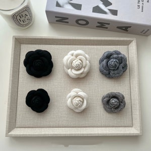 Camellia Flower Pin ,Brooches flower,Blouse Accessories Brooch,wool Flower Brooch,white Camellia pin,Spring Trendy,Floral Brooch,Christmas