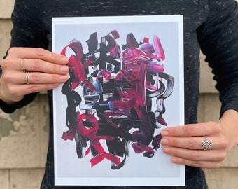 Red black abstract