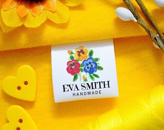 Custom Full Color Sewing Labels: Personalized Fold Over Fabric Tags