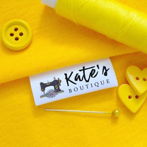 Custom Sewing Labels, Full Color, Clothing Labels, Logo labels, Folded labels, Garment Personalized Fold Over, Fabric Knitting Sewing Tags