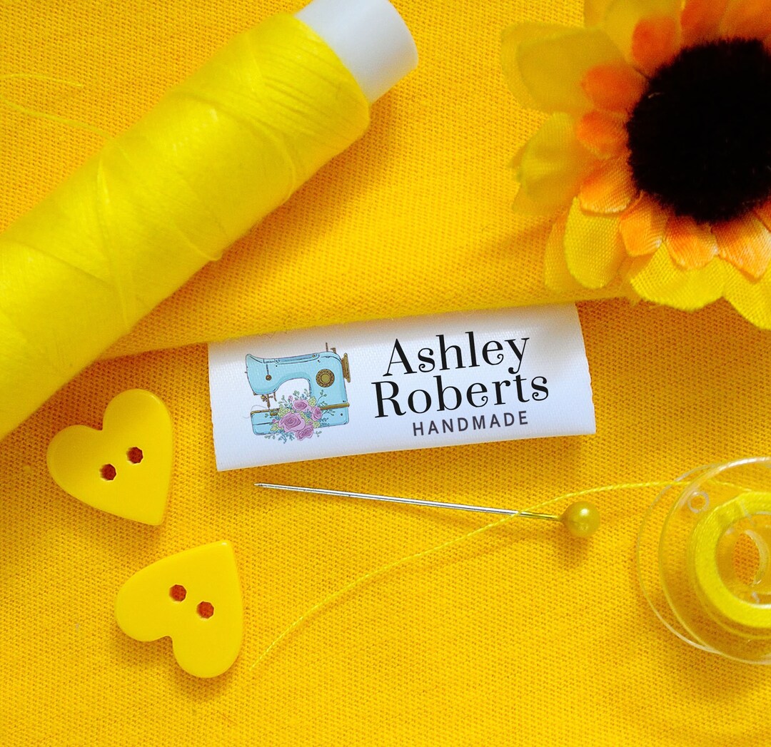 Custom Sewing Labels, Full Color, Clothing Labels, Logo Labels, Folded Labels, Garment