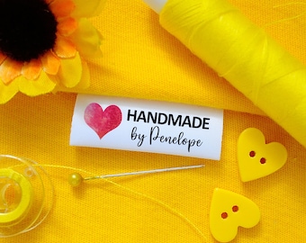 Custom Full Color Sewing Labels: Personalized Fold Over Fabric Garment Tags