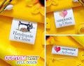 Custom Sewing Labels, Full Color, Clothing Labels, Logo labels, Folded labels, Precut, Personalized Fold Over, Fabric Knitting Product Tags