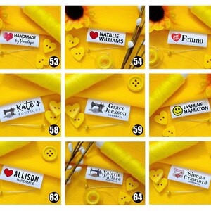 DIYCUT 60 Pièces Etiquettes Personnalisées à Coudre, Doux