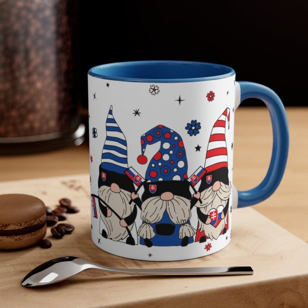 Slovakia is Where the Gnome is! Slovak Gnomes - Accent Coffee Mug, 11oz/325ml, Cute and Funny Gift Idea